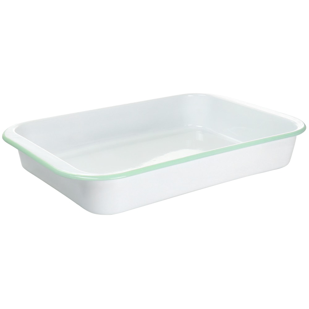 Martha Stewart Rectangular Container, 2-5/16inH x 13inW x 9inD, White/Mint MPN:995117310M