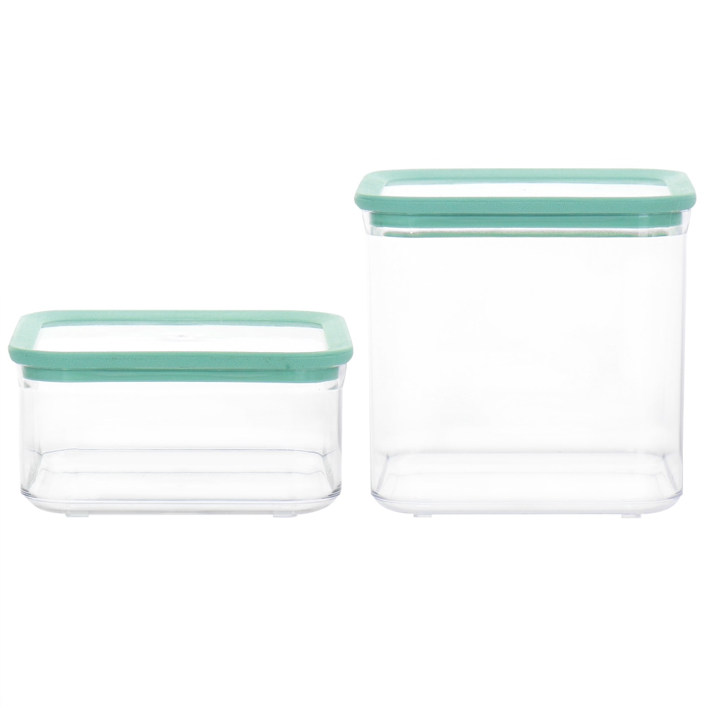 Martha Stewart 2-Piece Stackable Container Set, 6inH x 6inW x 6-1/2inD MPN:995117600M