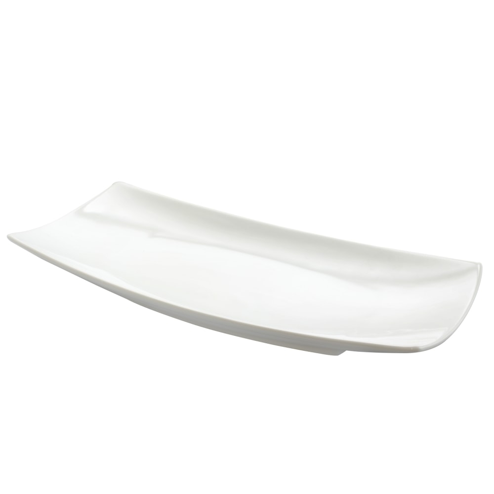 Gibson Elite Gracious Dining Ceramic Sushi Plate, 1-7/16inH x 13-1/4inW x 6-1/4inD, White MPN:995100483M