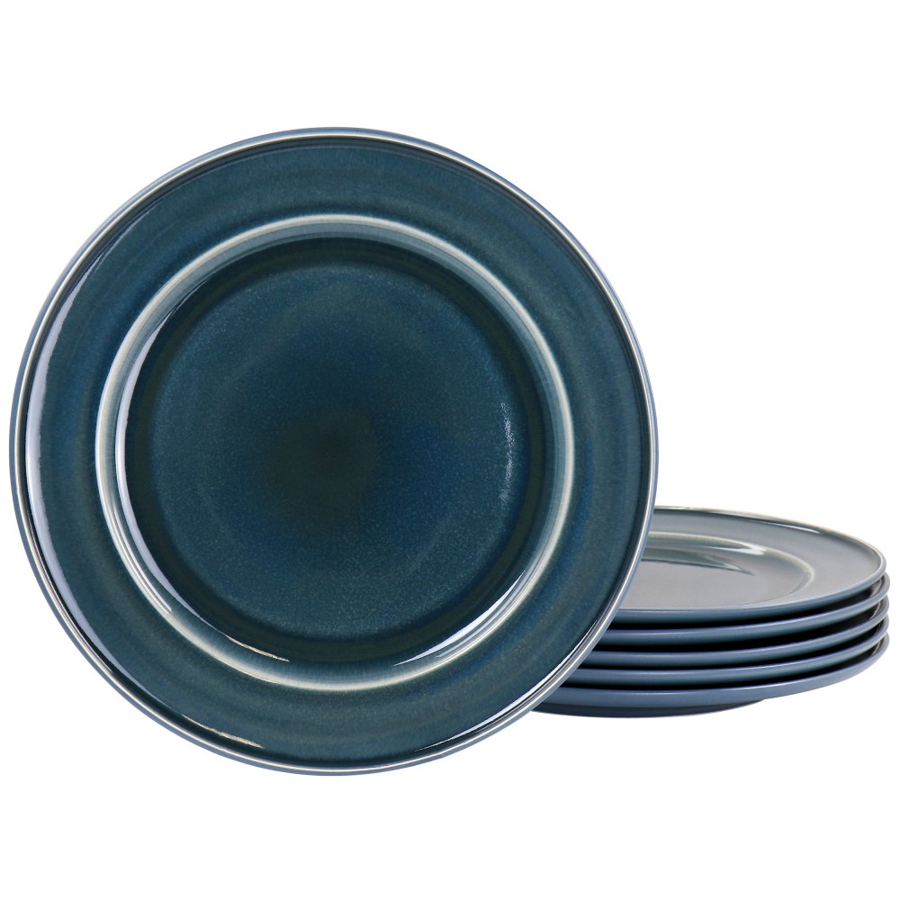 Martha Stewart Speckle Glazed 6-Piece Dinner Plate Set, 10-3/4in, Blue MPN:995117461M