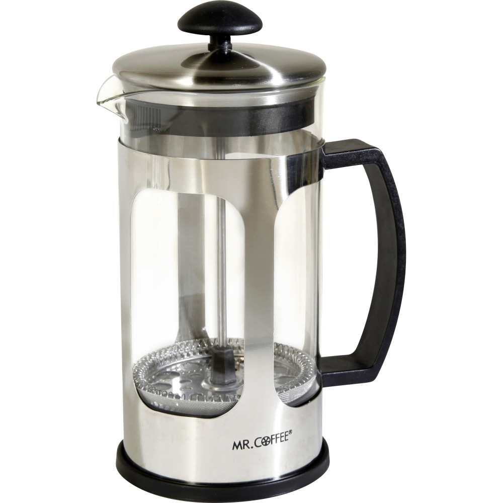 Mr. Coffee Daily Brew 1.2QT Coffee Press, Glass - Cooking, Brewing - Silver - Glass, Stainless Steel Body - 1 MPN:78762.01