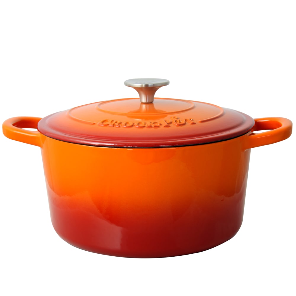 Crock Pot Artisan 5-Quart Enameled Cast Iron Dutch Oven, Sunset Orange MPN:995100754M