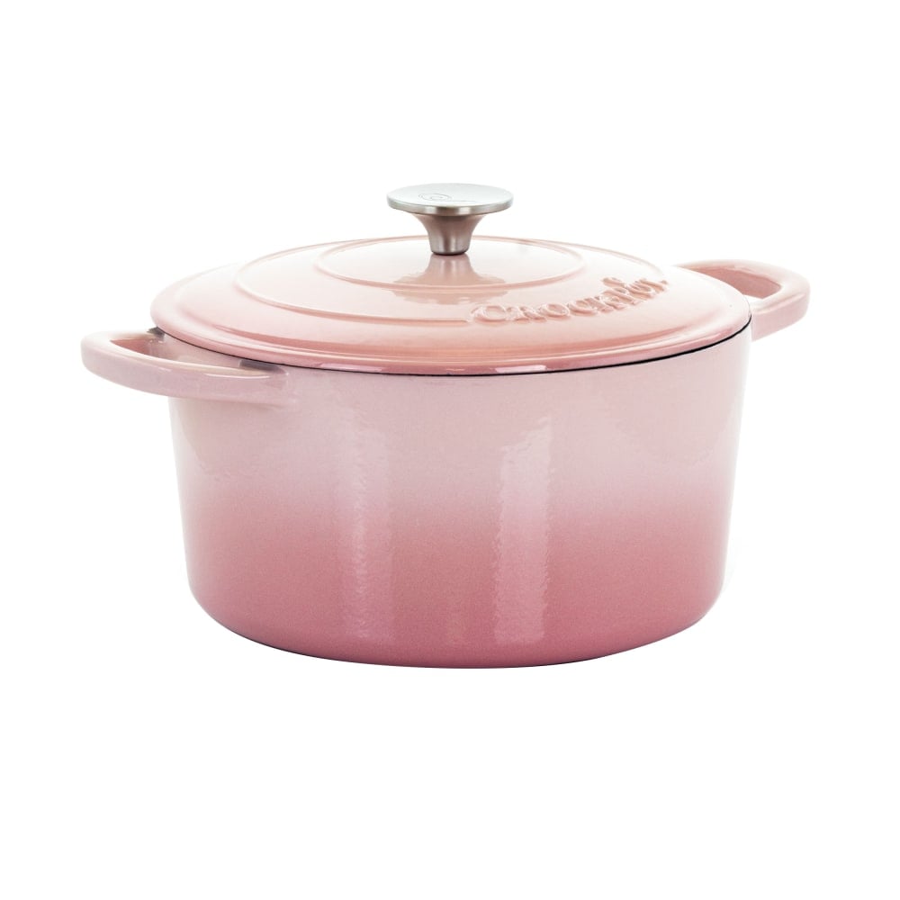 Crock-Pot Artisan 2-Piece Enameled Cast Iron Dutch Oven, 5 Quarts, Blush Pink MPN:995113363M