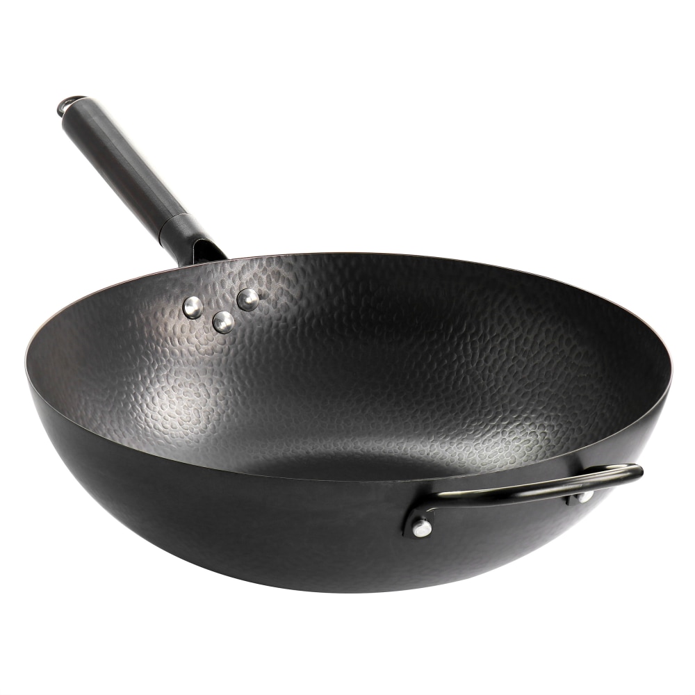 Gibson Home Carbon Steel Hammered Wok, 13in, Black MPN:995114015M