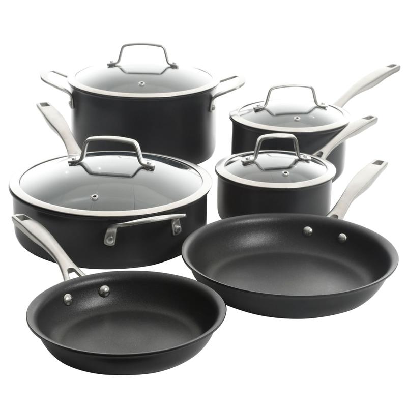 Kenmore Pro Arbor Heights 10-Piece Cookware Set, Black MPN:995114052M