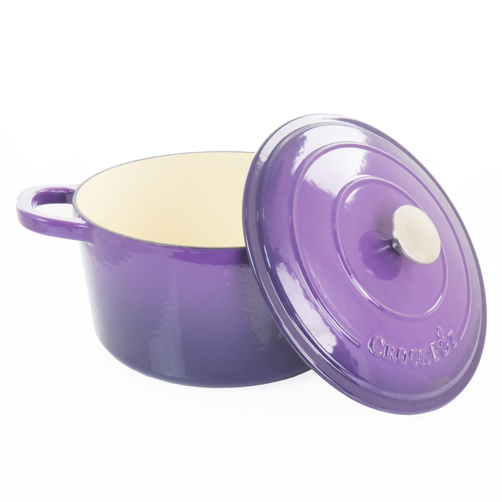 Crock-Pot Artisan 2-Piece Enameled Cast Iron Dutch Oven, 5 Quarts, Lavender MPN:995114723M