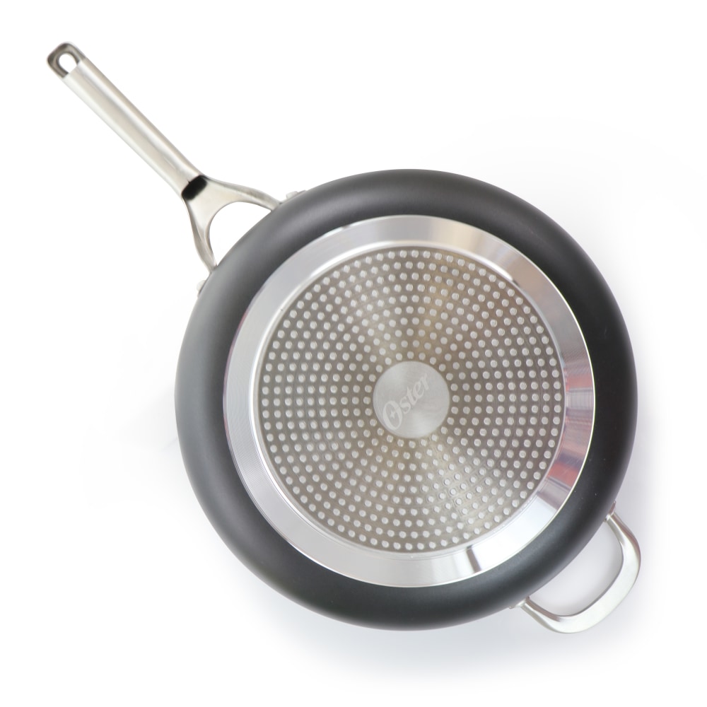 Oster Palladium Aluminum Saute Pan With Lid, 4.8 Qt, Black MPN:995114735M