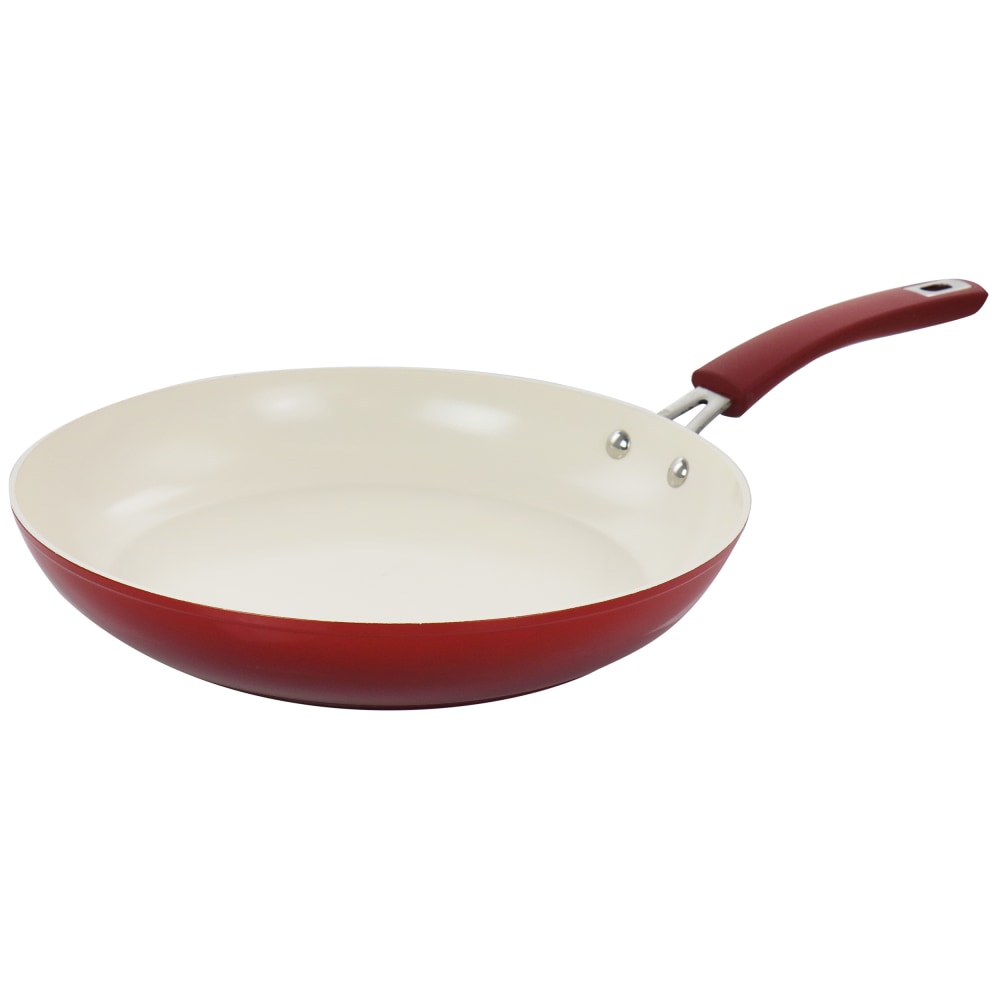 Oster Non-Stick Aluminum Frying Pan, 12in, Red MPN:995115138M