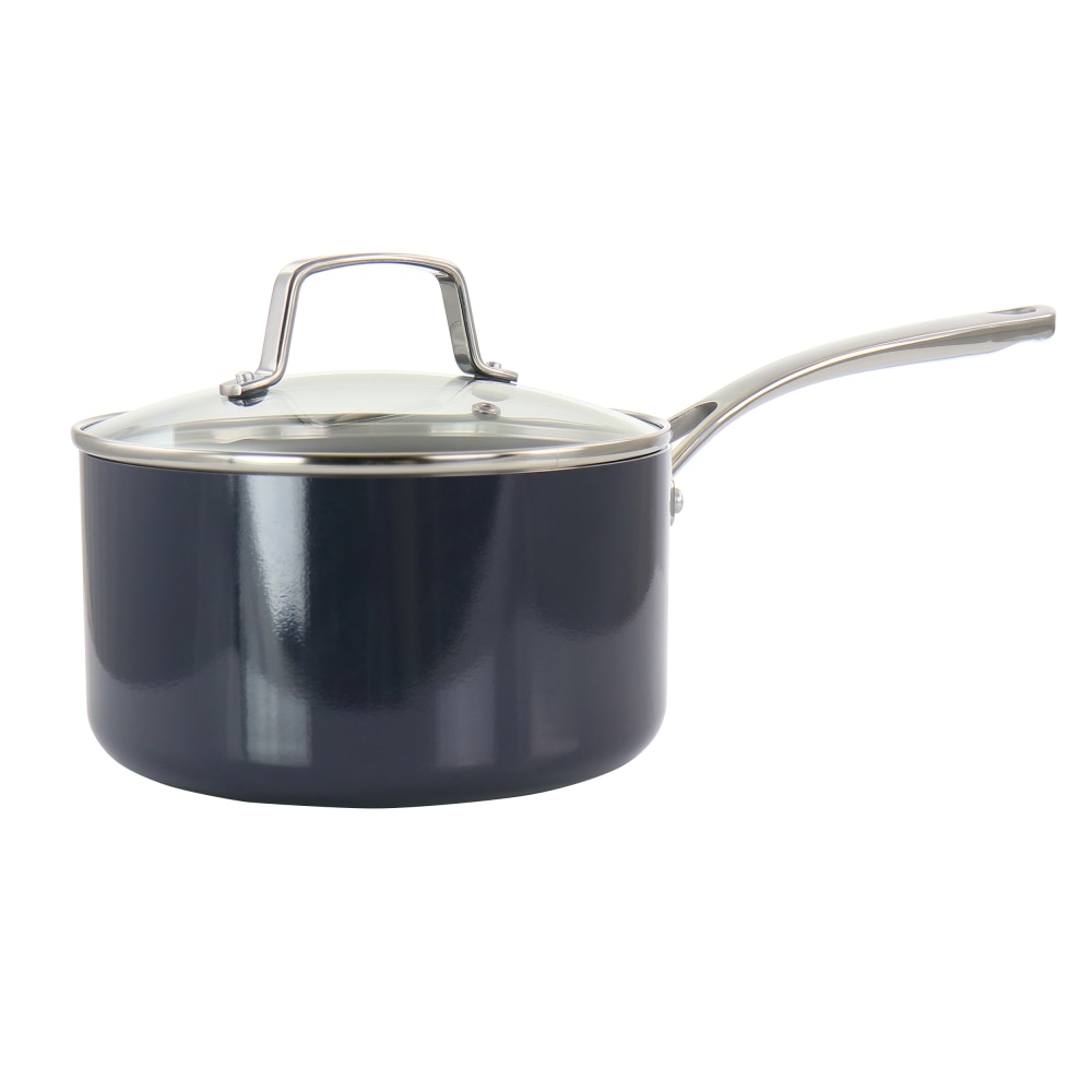 Martha Stewart Non-Stick Aluminum Saucepan, 3.5 Quart, Dark Gray MPN:995116457M