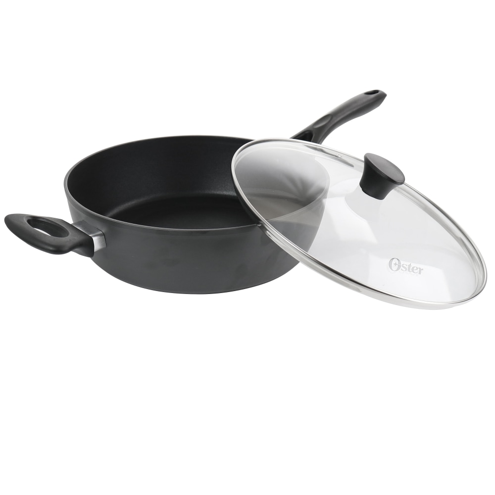 Oster 4.7-Quart Aluminum Saute Pan With Lid, Black MPN:995116559M