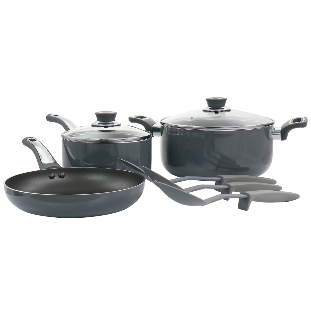 Oster Legacy 8-Piece Aluminum Non-Stick Cookware Set, Gray MPN:995116652M