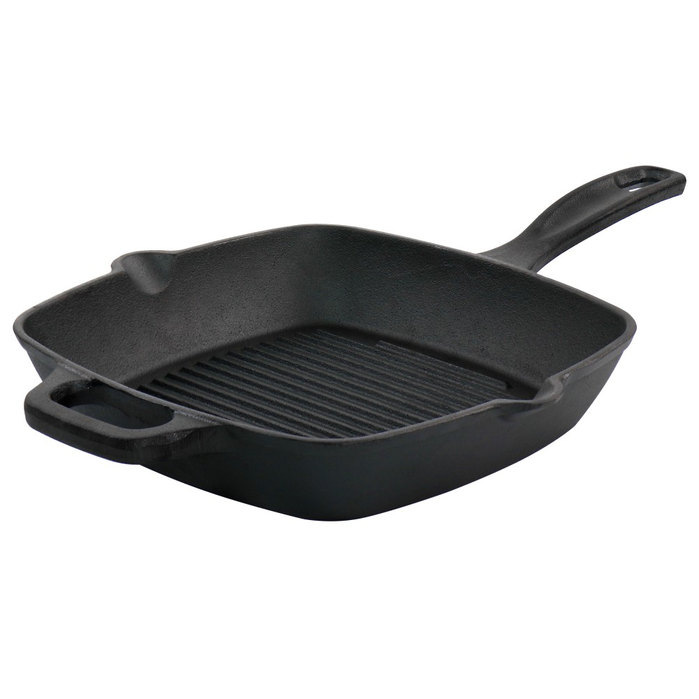 Oster Castaway Square Cast Iron Grill Pan, 10in, Black MPN:995116951M