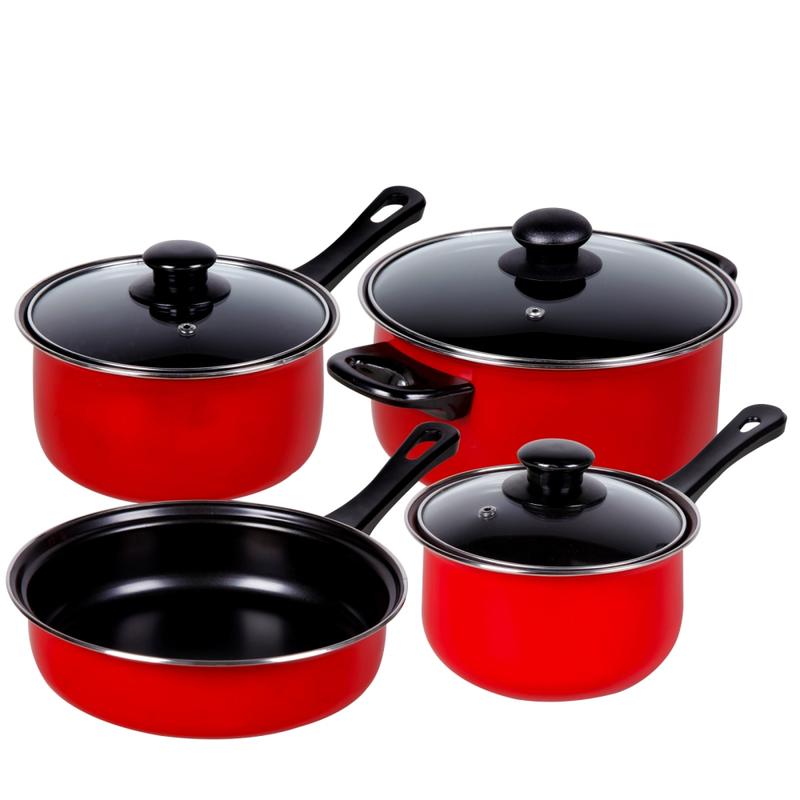 Gibson Home Chef Du Jour 7-Piece Cookware Set, True Red MPN:99586673M