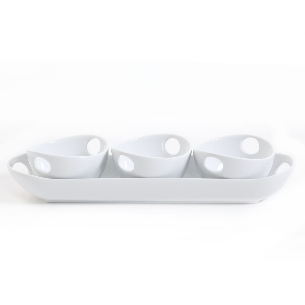 Gibson Elite Gracious Dining 4-Piece Tidbit Serving Dish, White MPN:995100020M