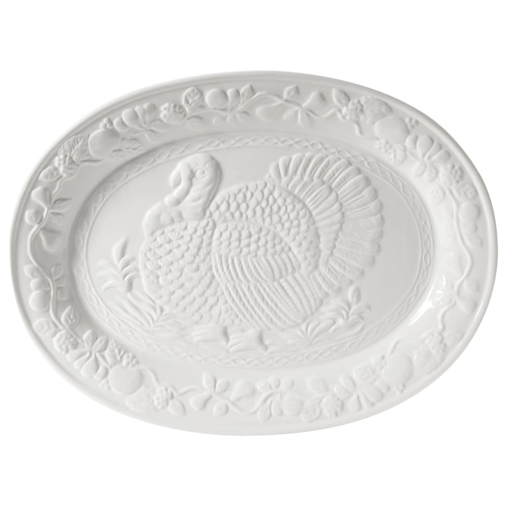 Gibson Home Ceramic Turkey Platter, 18-3/4in, White MPN:995100741M