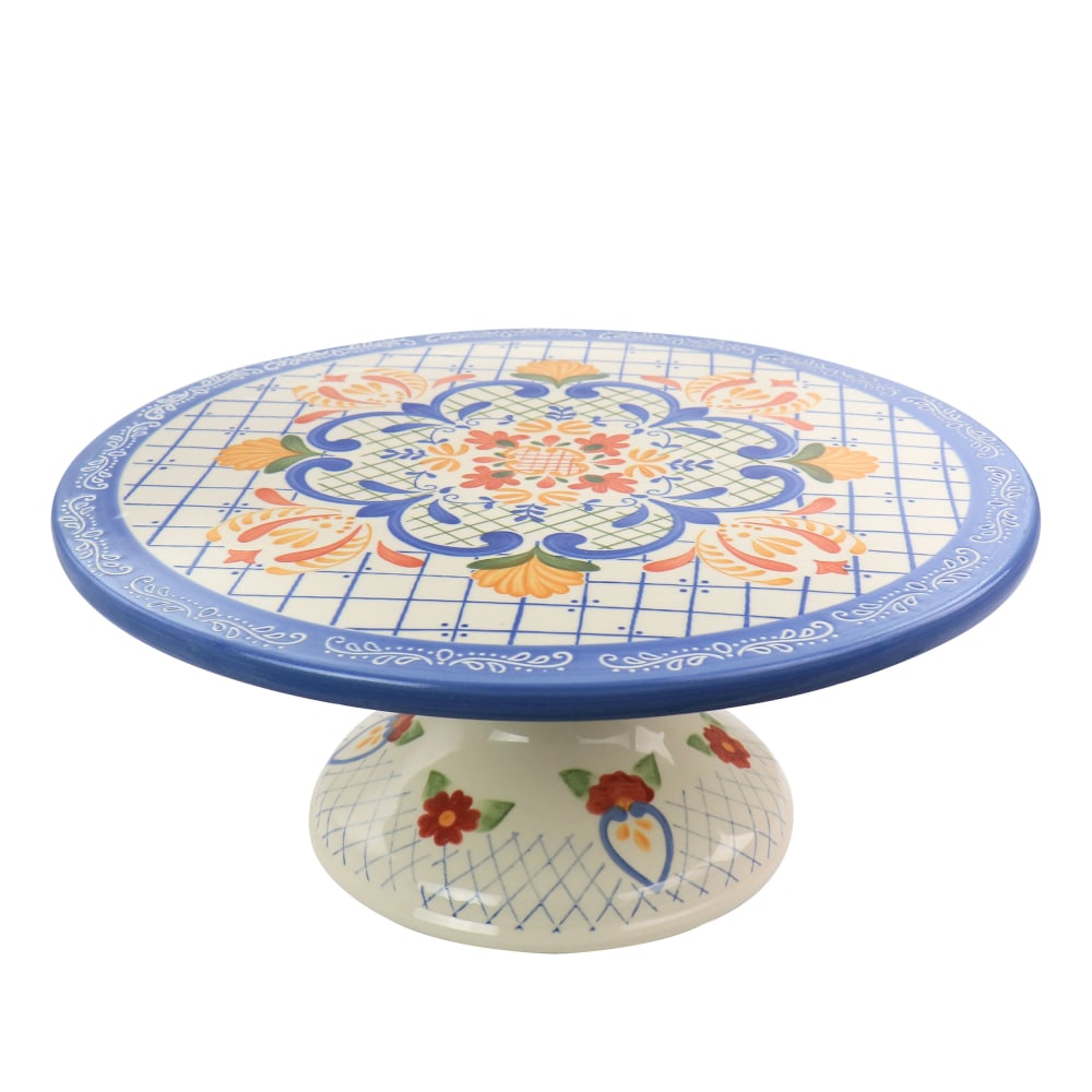 Gibson Laurie Gates California Designs Tierra Cake Stand, 12in, Multicolor MPN:995116523M