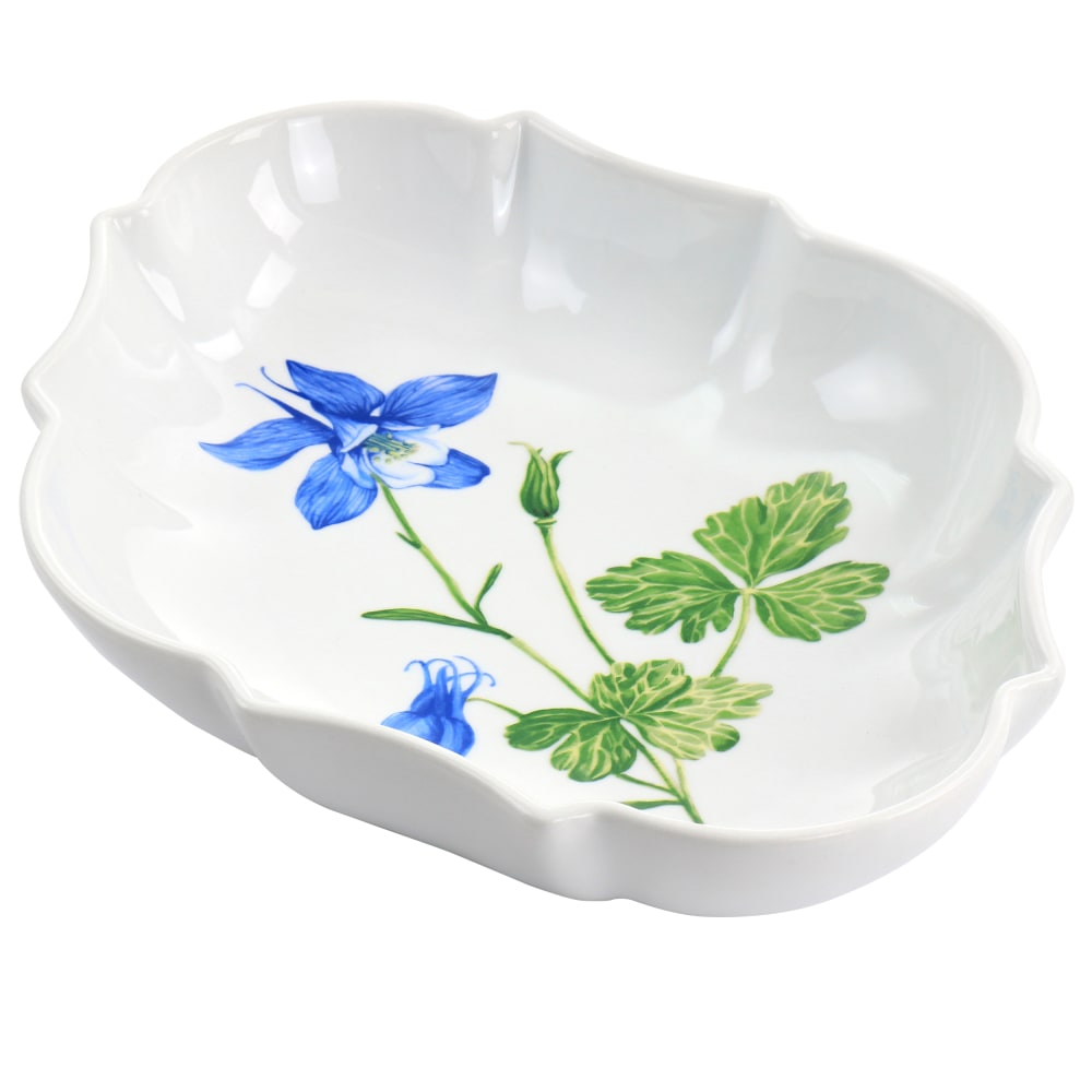 Martha Stewart Botanical Garden Fine Ceramic Serving Platter, 13in, White MPN:995116725M