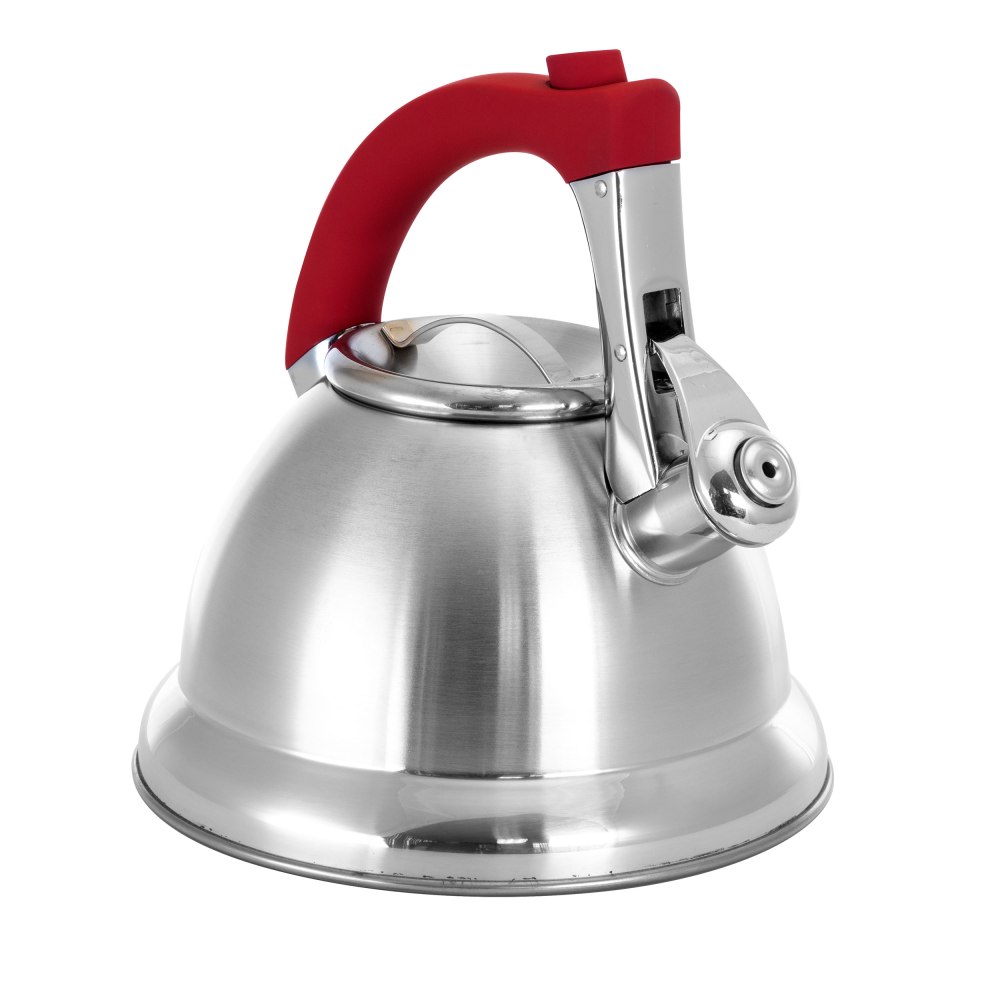 Mr. Coffee 2.4-Quart Tea Kettle, Collinsbroke, Silver/Red MPN:99595653M