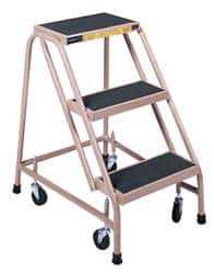 Steel Rolling Ladder: 3 Step, 30