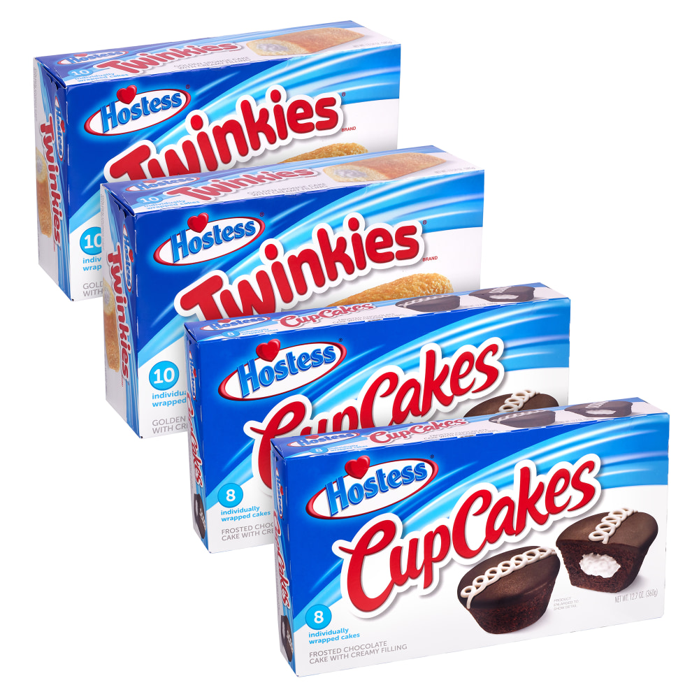 Hostess Twinkie & Cupcake Variety Pack, Set Of 4 Packs MPN:810128792400