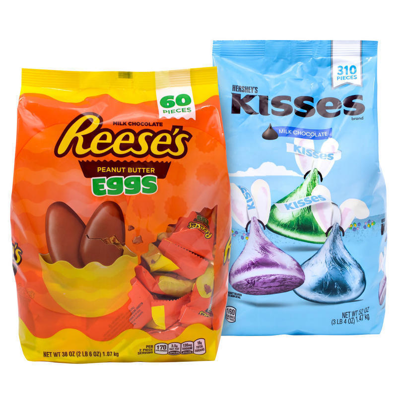 Hersheys Easter Bundle, Reeses Eggs And Milk Chocolate Kisses, Pack Of 2 Varities MPN:600-00239