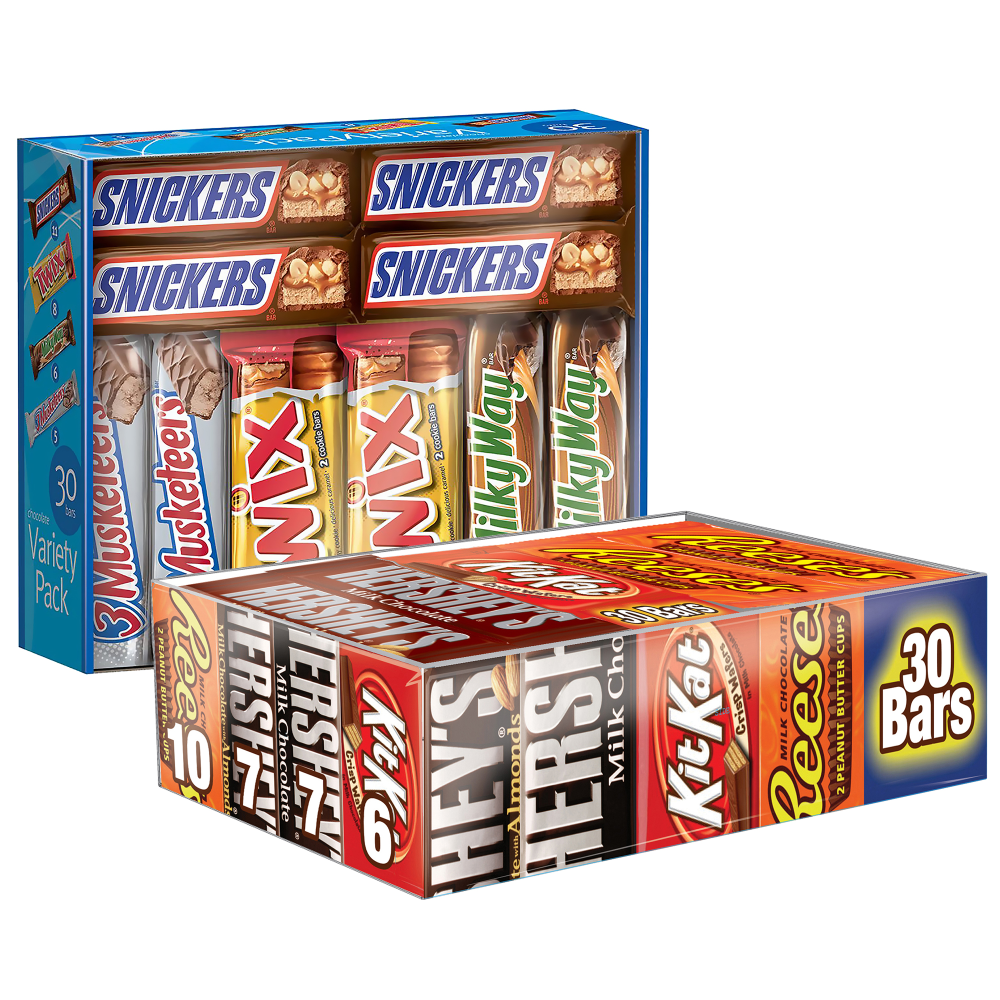 Hersheys Chocolate Full-Size Variety Pack/Mars Chocolate Full-Size Variety Pack Bundle MPN:810050889766