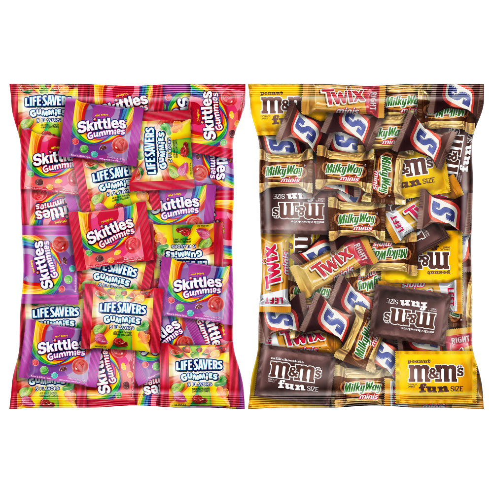 Twix, Milky Way, Snickers, M&Ms, Skittles And Lifesaver Gummies Candy Variety Mix, 100 Oz, Total Qty 2 MPN:810128793209