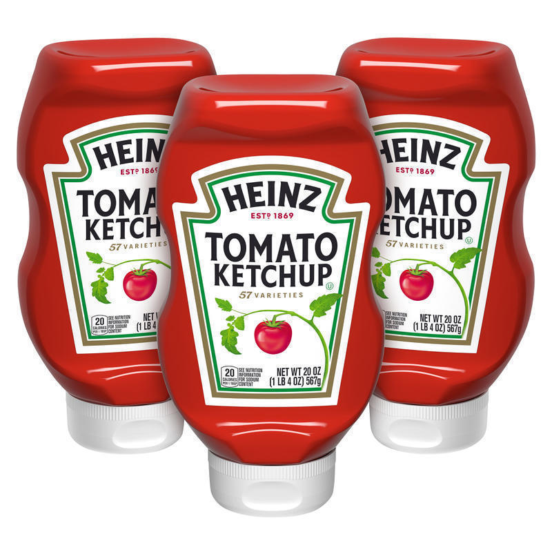 Heinz Ketchup Squeeze Bottles, 20 Oz, Pack Of 3 Bottles MPN:819576022299