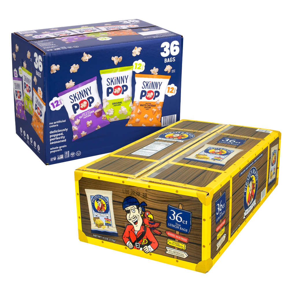 Skinny Pop Variety Pack/Pirates Booty Aged White Cheddar Bundle MPN:810050889728