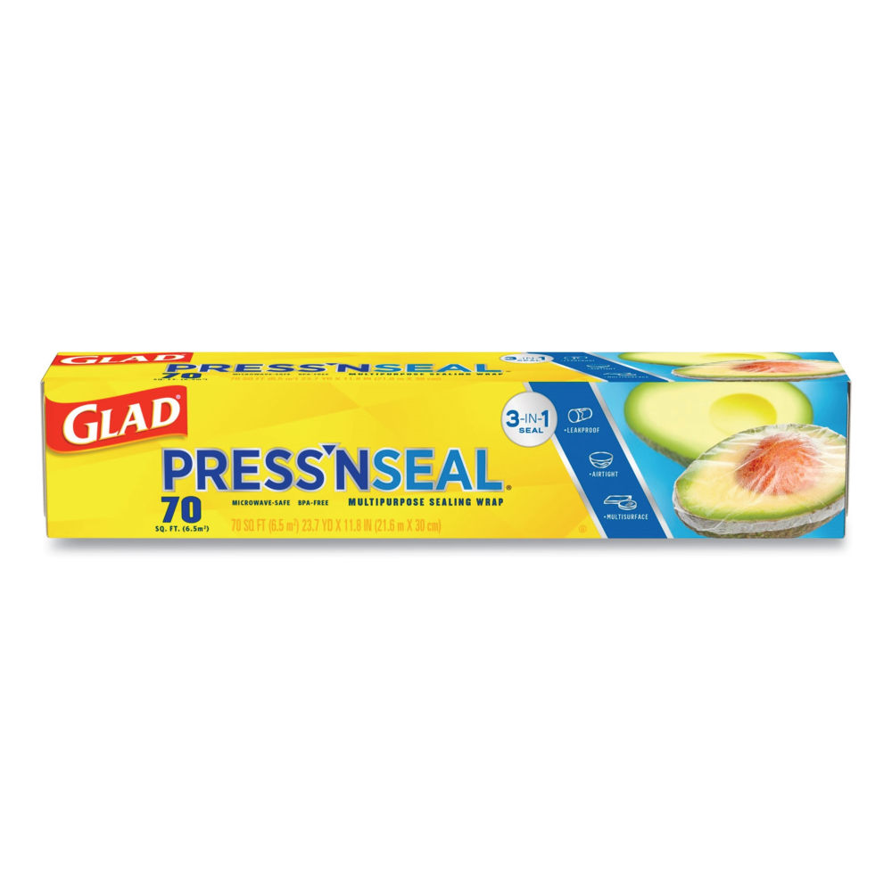 Glad PressN Seal Food Plastic Wrap, 70 Square Foot Roll, 12 Rolls/CT MPN:70441