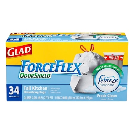 Tall Trash Bags, Febreze Scent, 13 Gal MPN:70320