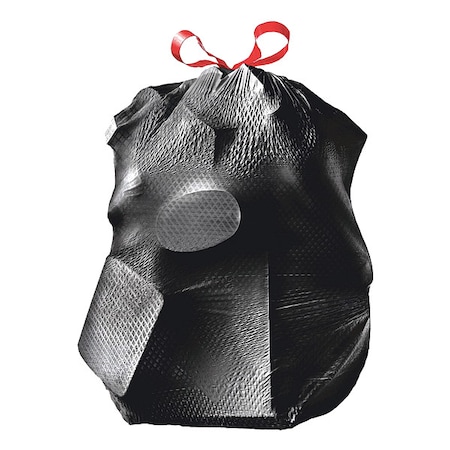 30 gal Trash Bags, 30 in x 32 in, Extra Heavy-Duty, 1.05 mil, Black MPN:70358