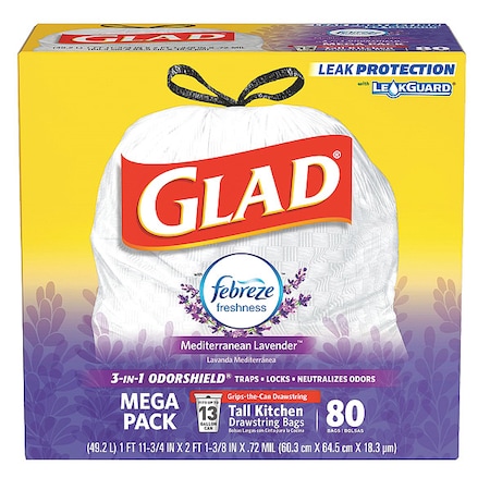 13 gal Trash Bags, 24 in x 27 in, 0.72 mil, White MPN:78902