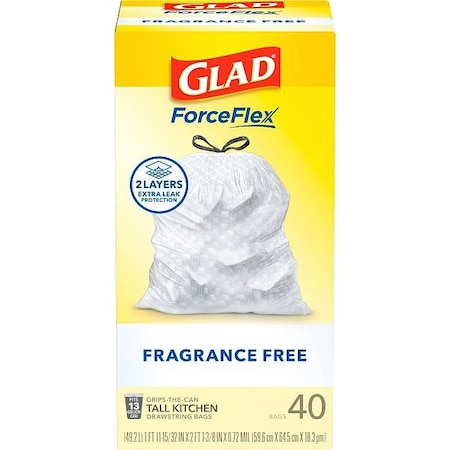 13 gal Trash Bags, 0.72 mil, White MPN:79224-EA