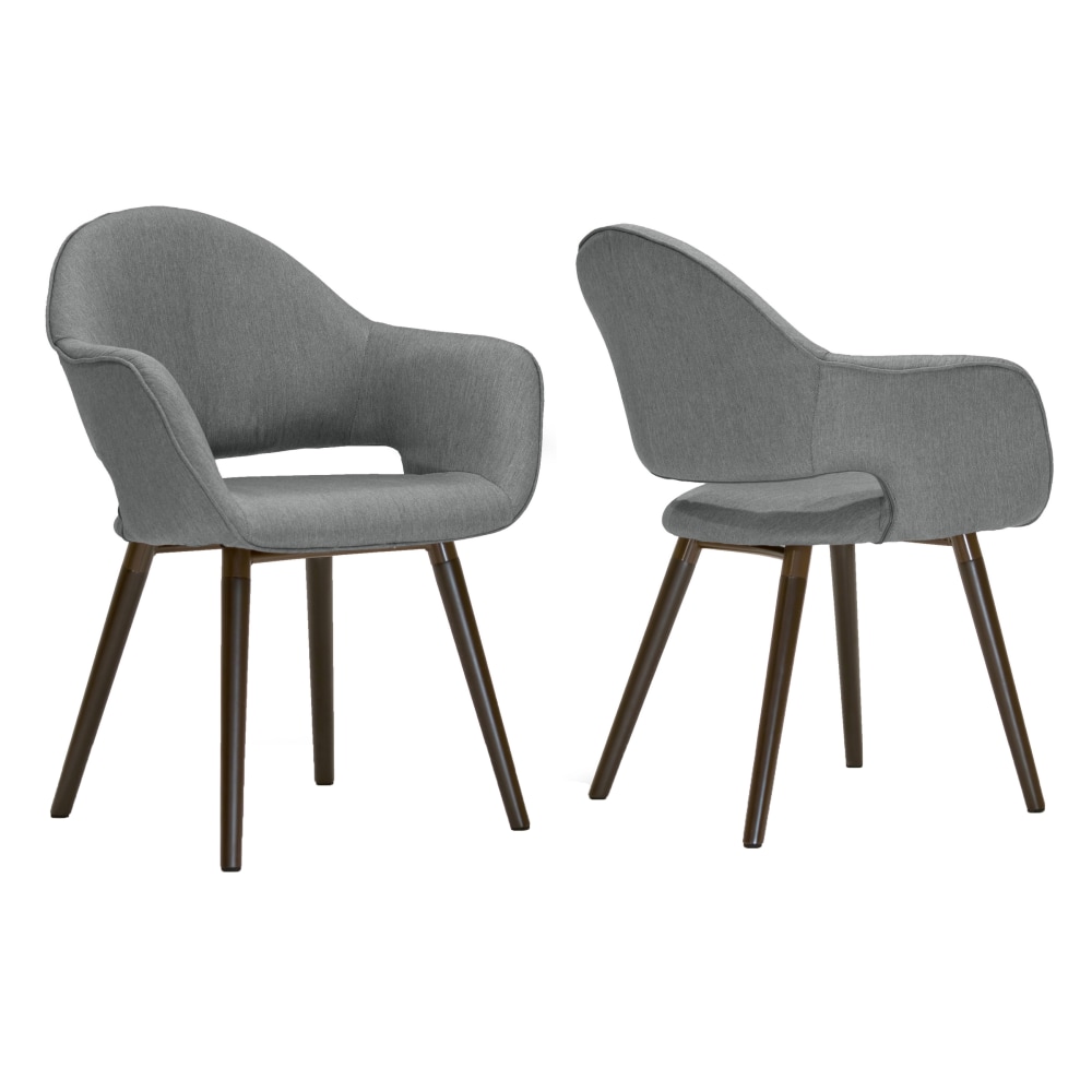 Glamour Home Adel Dining Chairs, Gray, Set Of 2 Chairs MPN:GHDC-1137