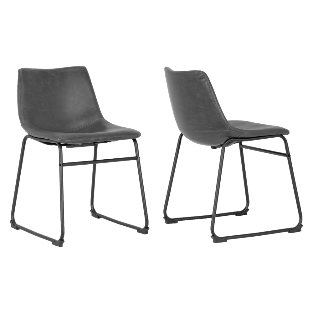 Glamour Home Adan Dining Chairs, Vintage Gray, Set Of 2 Chairs MPN:GHDC-1197