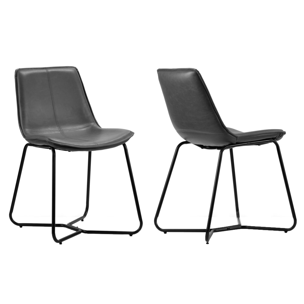 Glamour Home Amery Dining Chairs, Gray, Set Of 2 Chairs MPN:GHDC-1273