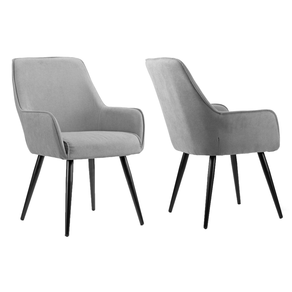 Glamour Home Amir Dining Chairs, Gray, Set Of 2 Chairs MPN:GHDC-1308