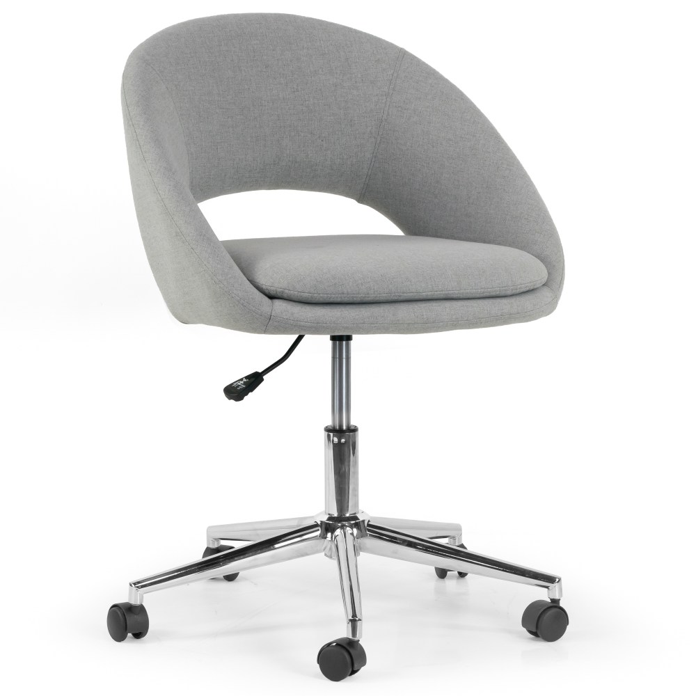 Glamour Home Aura Ergonomic Fabric Low-Back Adjustable Height Swivel Office Task Chair, Gray MPN:GHTSC-1498