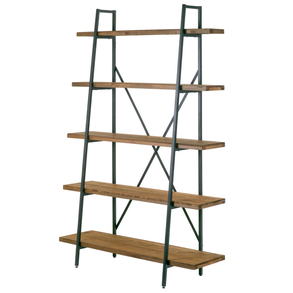 Glamour Home Ailis 72inH 5-Shelf Etagere Bookcase, Brown, GHDSV1212 MPN:GHDSV-1212