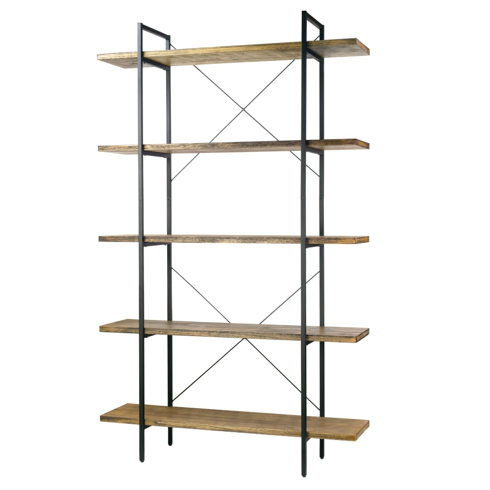 Glamour Home Amrit 85inH Etagere Bookcase, Brown MPN:GHDSV-1315