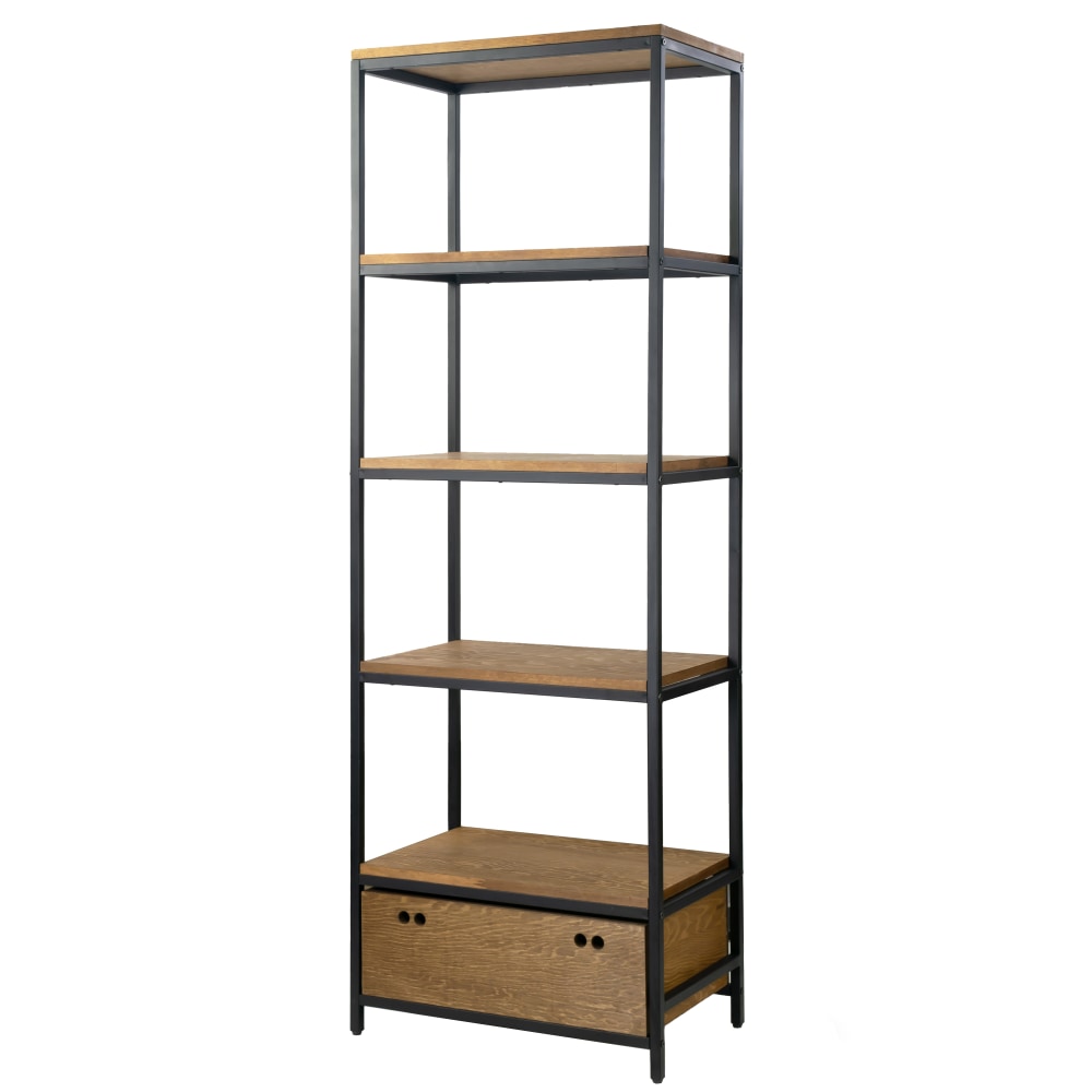 Glamour Home Amy 71inH Etagere Bookcase, Brown MPN:GHDSV-1345