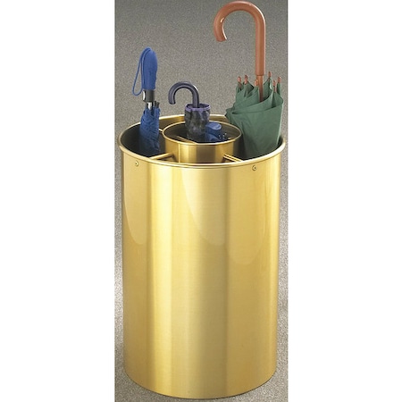Umbrella Stand, 30 Umbrellas, Finish: Satin Brass MPN:259BE