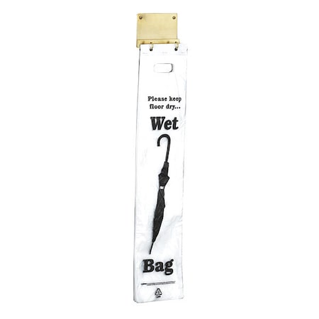Wet Umbrella Bag Holder, Brass, Width: 6 in MPN:WVB11BE