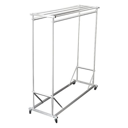 Double Sided Mobile Coat Rck, 48 In, Satin MPN:134-4SA