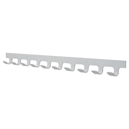 Garment Hook Rack, 28 in W, Aluminum MPN:230-WH