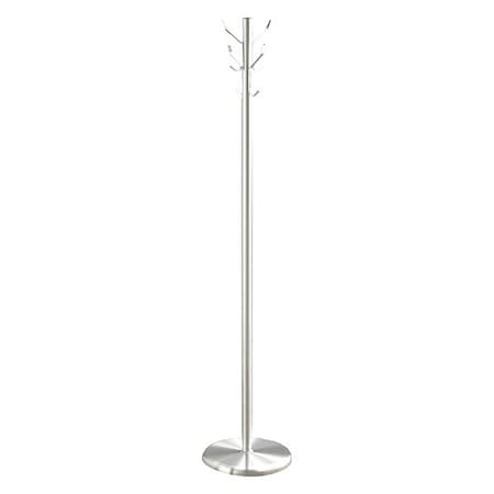 Coat Tree, 4 Double Hooks, 69 In H, Satin MPN:302SA