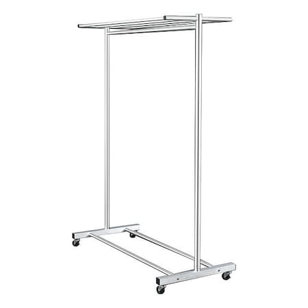 Single Sided Mobile Coat Rck, 48 In, Satin MPN:724-4SA