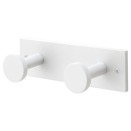 Garment Hook Rack, 8 1/2 in W, Aluminum MPN:D2-WH