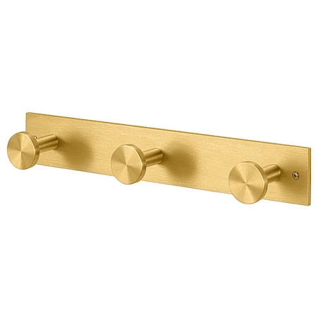 Garment Hook Rack, 16 in W, Aluminum MPN:D3-BE